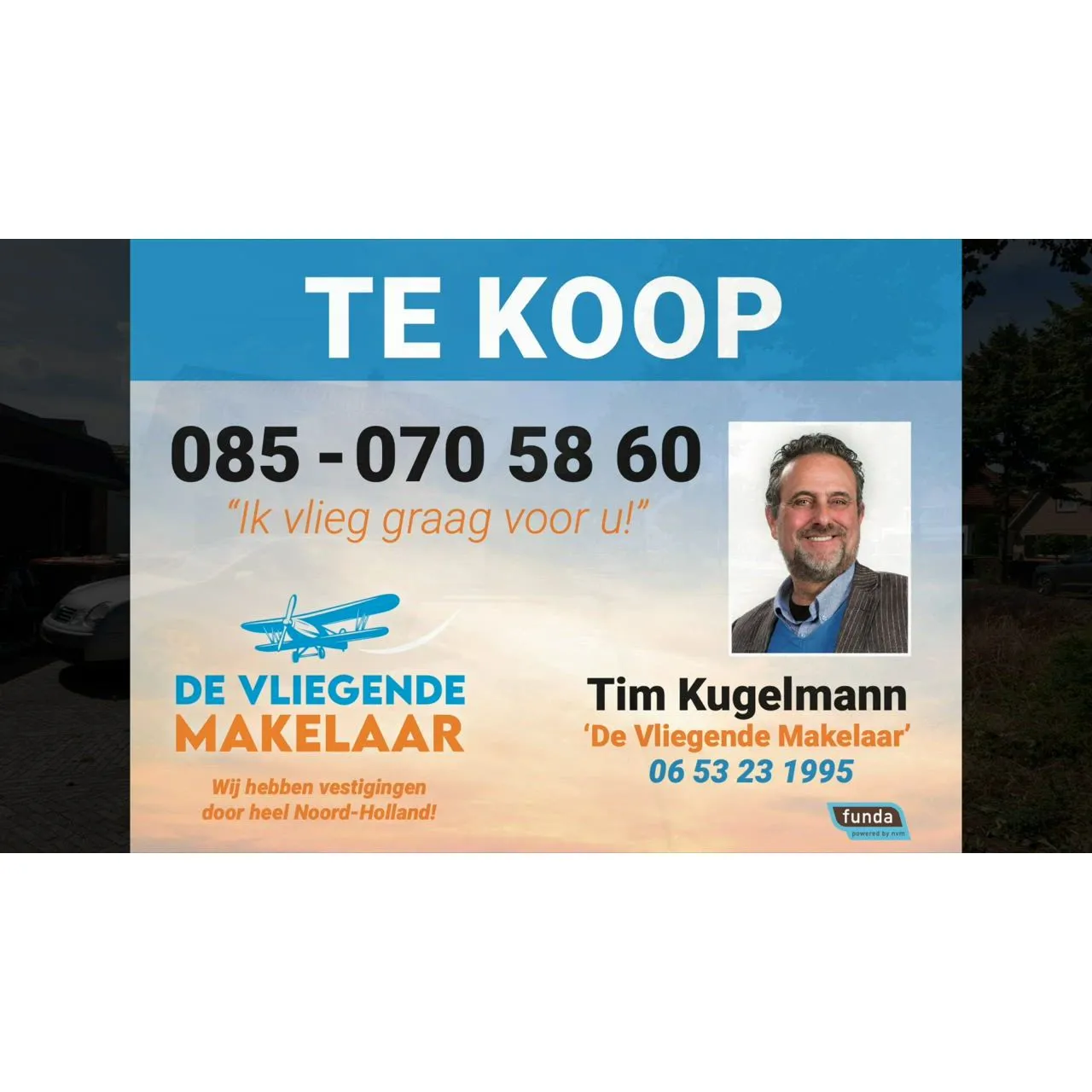 "De Vliegende Makelaar"   Ik vlieg graag voor u!!